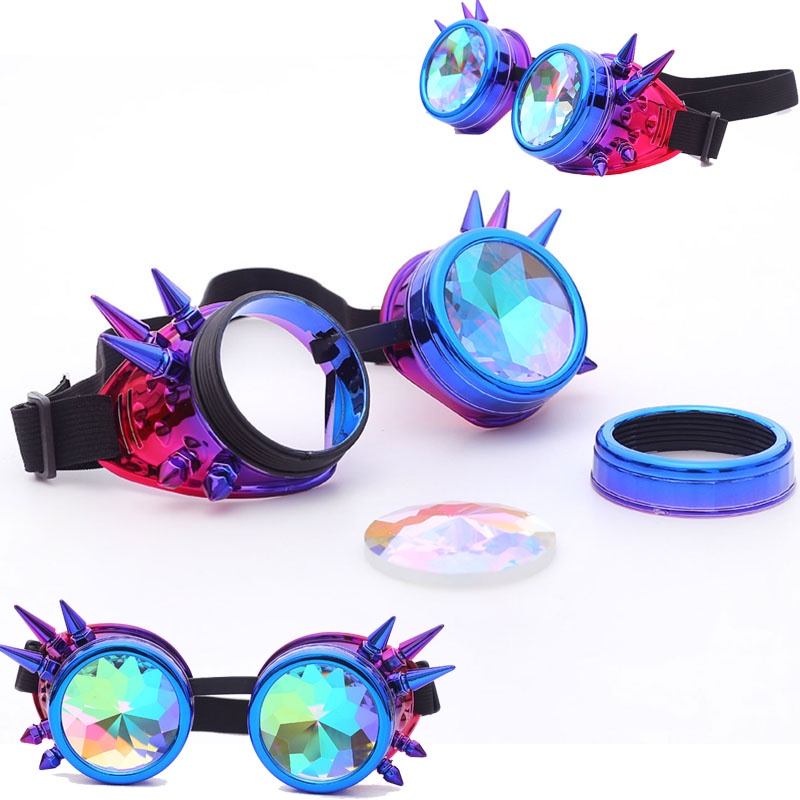 In StockFLORATA Kaleidoscope Colorful Glasses Rave Festival Party EDM
