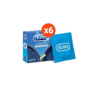 ดูเร็กซ์ ถุงยางอนามัย เอ็กซ์พลอร์ ถุงยาง 3 ชิ้น 6 กล่อง Durex Explore Condom 3s x6 boxes