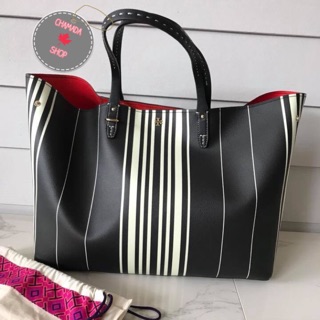 🍃 TORY BURCH KERRINGTON BOLD STRIPE TOTE