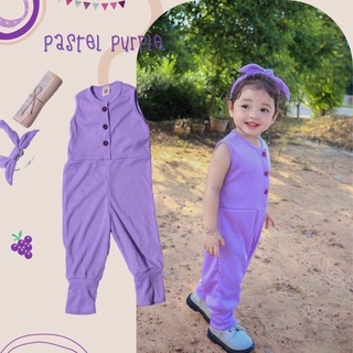 jumpsuitขายาว สีม่วงพาสเทล &gt;&gt; มีเก็บปลายทาง &lt;&lt;