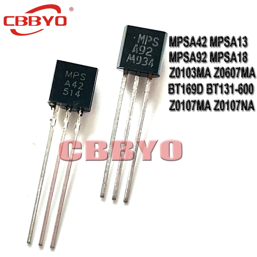 50 ชิ้น MPSA42 MPSA13 MPSA92 MPSA18 Z0103MA Z0607MA BT169D BT131-600 A42 A13 A92 0103MA Z0103 Z06077