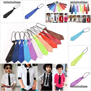 💕 Clearance sale 1X Boy Tie Kids Baby School Boy Wedding Necktie Neck Tie Elastic Solid 11 Colours