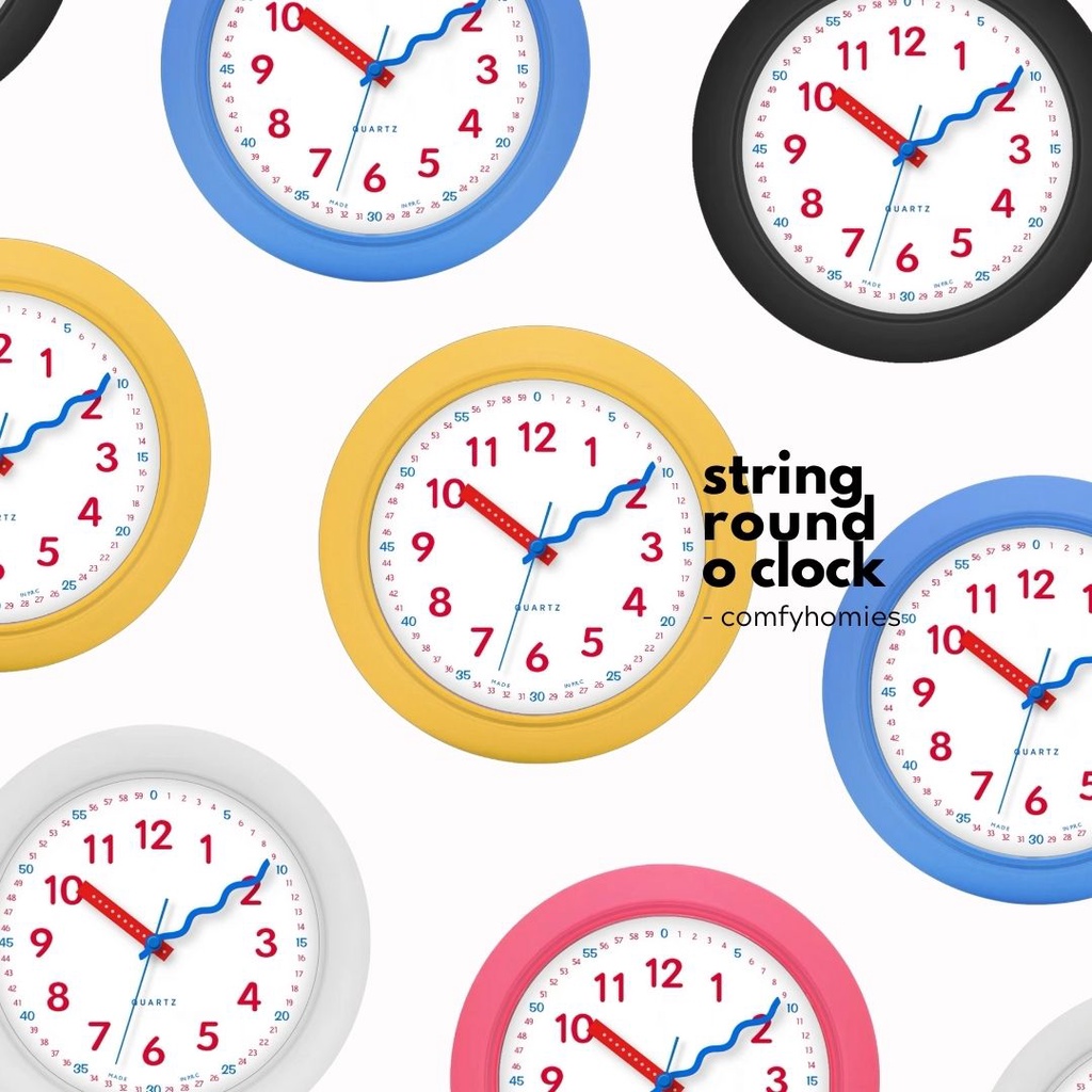 พร้อมส่ง🧢นาฬิกาแขวนผนัง STRING ROUND O'CLOCK/comfyhomies/