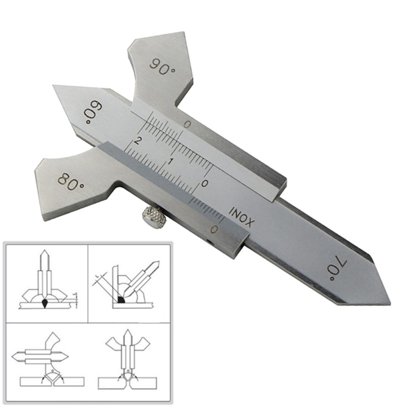 QUIM เครื่องเชื่อม Weld Inspection Gage Weld Seam Bead Fillet Crown Test Ulnar ไม้บรรทัด