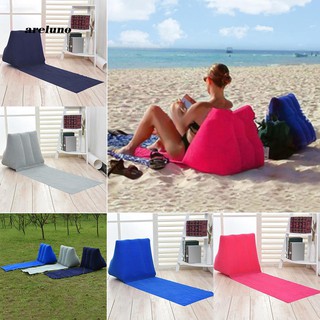 AE♥Inflatable Beach Mat Festival Camping Leisure Lounger Back Pillow Cushion Chair