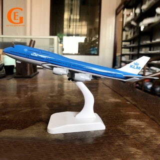 AIRCRAFT MODEL โมเดลเครื่องบินบังคับ Dutch Airlines Klm Boeing B747 20 ซม .