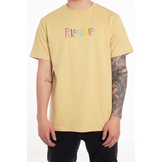 SLUM LTD - RIPNDIP Embroidered Logo Tee Tan