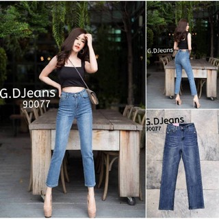 G.D.Jeans รุ่น 90077 กางเกงยีนส์ขายาวผ้ายืดทรงกระบอกเล็กทรงเรียบผ้าดีสีสวย
