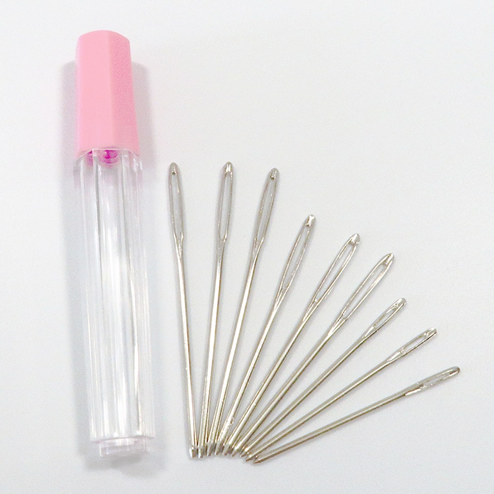 ๑Big Eye Hand Sewing Needles Stainless Steel Embroidery Stitching Kit
