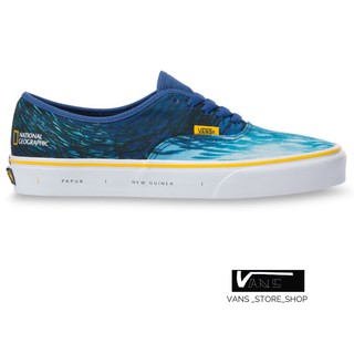 VANS AUTHENTIC NATIONAL GEOGRAPHIC OCEAN TRUE BLUE SNEAKERS สินค้ามีประกันแท้