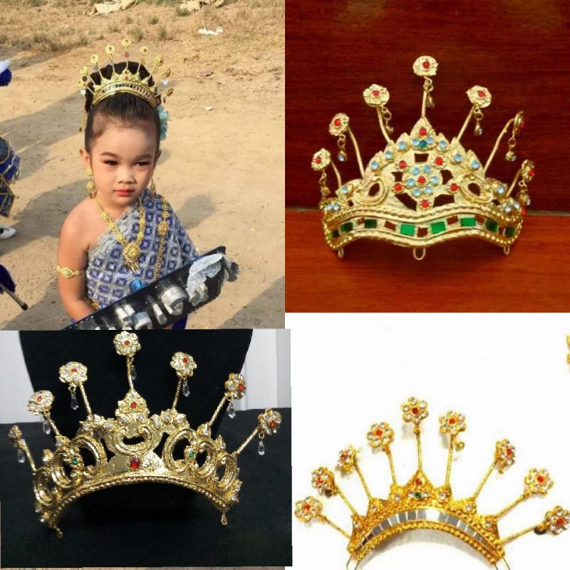 Cat กระบังหน้าชุดไทยสวยๆ พลอยแดง ศิลป์ไทย เครื่องประดับชุดไทย