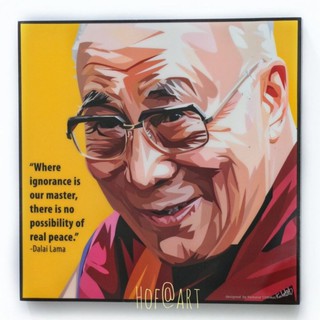 Dalai Lama ดาไลลามะ ผู้นำจิตวิญญาณ​ ทิเบต​ พระ รูปภาพ​ติดผนัง pop art กรอบรูป คำคม แต่งบ้าน ของขวัญ รูปภาพ โปสเตอร์