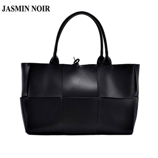 Jasmin Noir กระเป๋าสะพายไหล่แฟชั่นใหม่สําหรับสตรีหนัง Pu ความจุขนาดใหญ่ Tote 2021