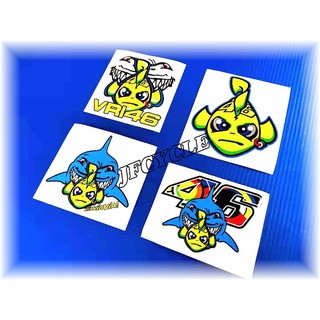 สติกเกอร์ ลายฉลาม Rossi 46 Fish สําหรับติดตกแต่งรถจักรยานยนต์