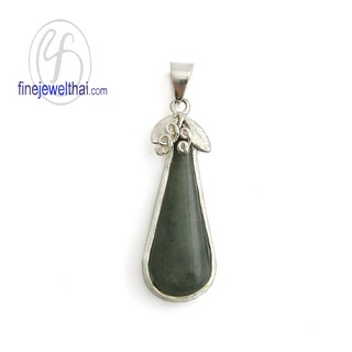 Finejewelthai จี้-หยก-เงินแท้-จี้พลอย-พลอยประจำเดือนเกิด-Jade-Pendant-Silver - P3055jd