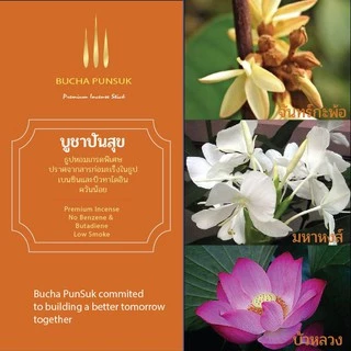 ธูปบูชาปันสุข ขนาด 80g แพ็ก 3 กล่อง กลิ่น บัวหลวง มหาหงส์ จันทร์กะพ้อ ควันน้อยปลอดภัยจากสารอันตราย