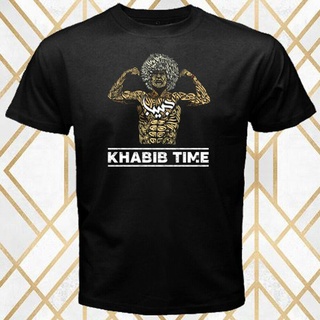 เสื้อผ้าผชเสื้อยืด พิมพ์ลายโลโก้ Khabib Time Famous Fighter Champion สําหรับผู้ชายS-5XL