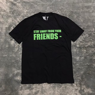 เสื้อยืดพิมพ์ลายเสื้อยืดVlone Stay Away From Your Friends Premium Mirror ZNBdS-4XL