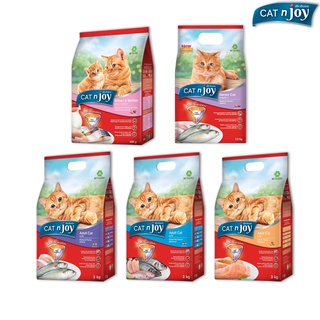 🐶🌸Pet4You🌸🐱CAT n joy 400 g  Tripple Protection อาหารแมวแค็ทแอ็นจอย .อาหารเม็ดสำหรับแมว อาหารแมวแบบเม็ด อาหารแมว