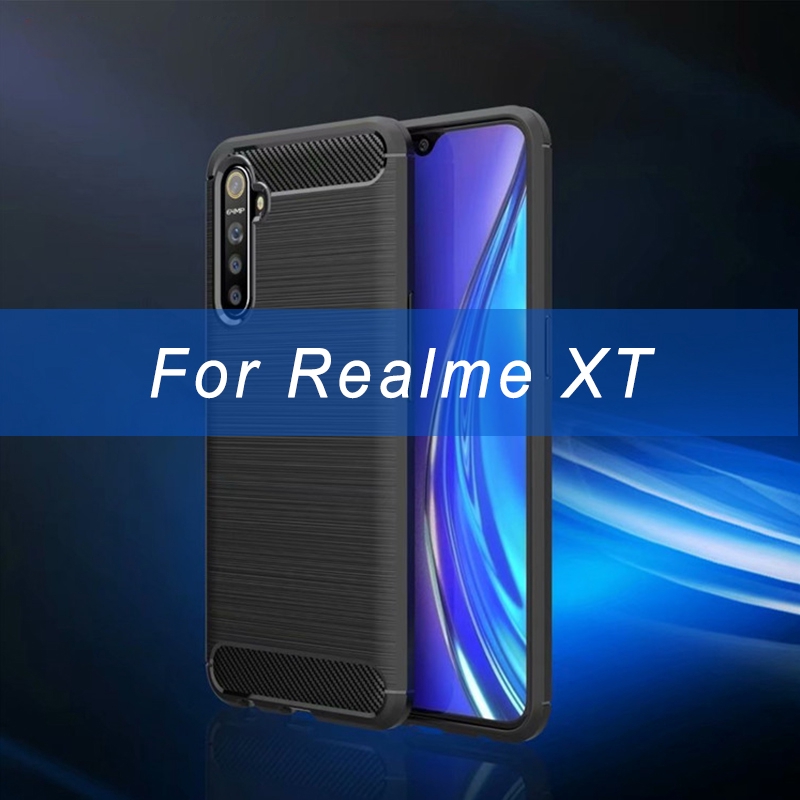 เคสโทรศัพท์คาร์บอนไฟเบอร์แบบบางสำหรับ OPPO realme XT