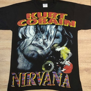 เสื้อยืดผ้าฝ้าย [ NIRVANA ] KURT COBAIN BOOTLEG OVP OVERPRINT เสื้อวง เสื้อทัวร์ ผ้าร้อยฟอกนุ่ม เฟดเสมอ5XL