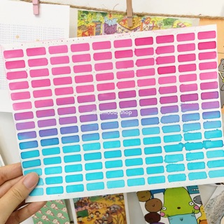 สติ๊กเกอร์ ไล่สีชมพูฟ้า เนื้อกระดาษ ไดคัทแล้ว ไม่กันน้ำ