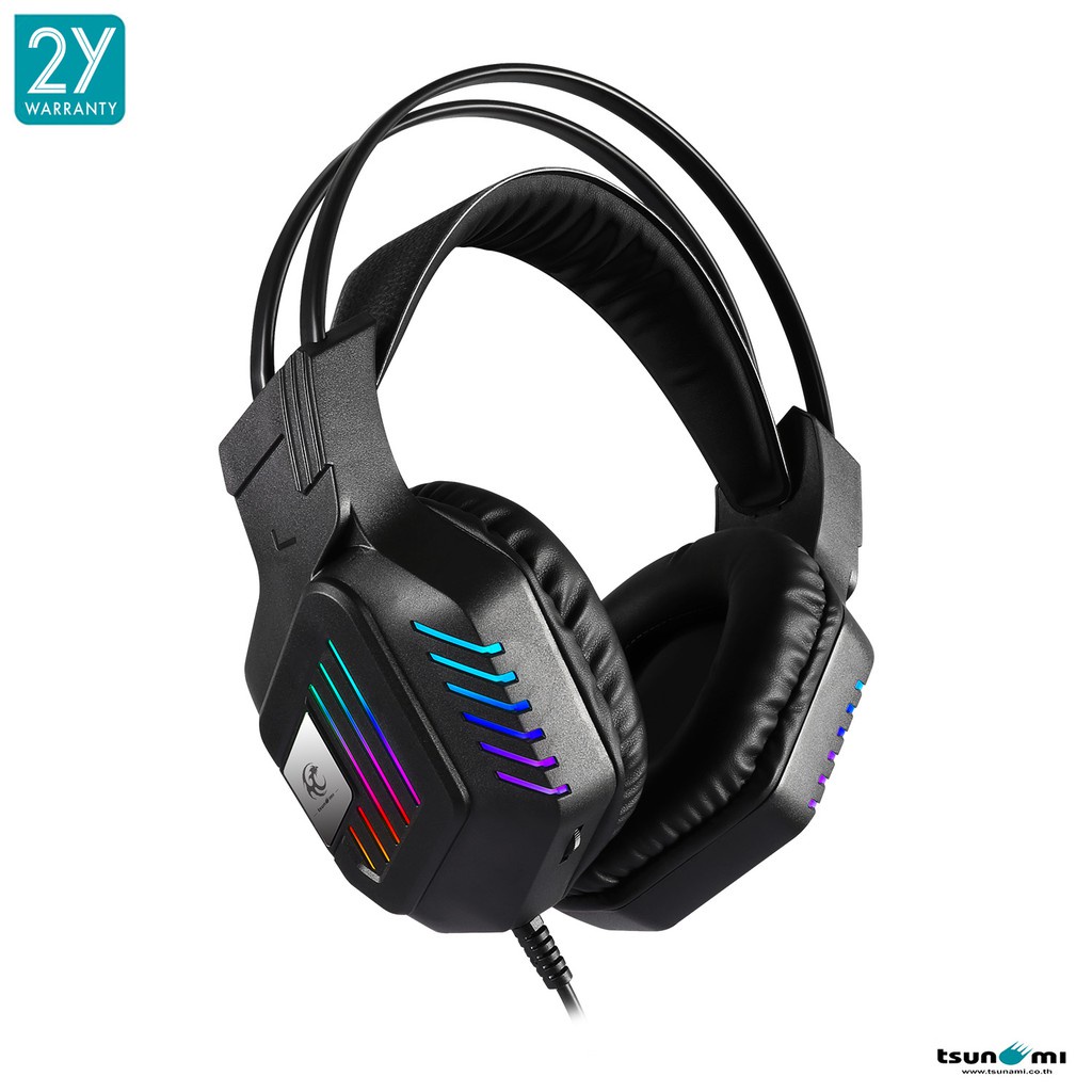 Tsunami (หูฟังเกมมิ่ง) M8 7.1 Surround Sound  Software RGB Gaming Headset