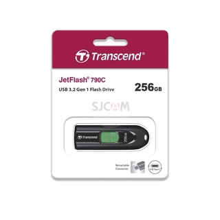 Transcend USB 3.2 Gen 1 flash drive 256GB : USB Type-C รับประกัน 5 ปี -มีใบกำกับภาษี-TS256GJF790C