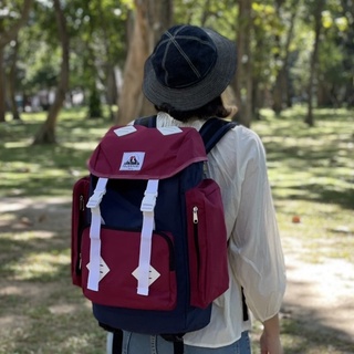 Maroon Navy BB01 - Backpack