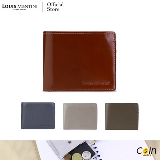 Louis Montini กระเป๋าสตางค์ผู้ชายหนังวัวแท้ "The Coin Wallet" (มีช่องใส่เหรียญ) TTM073