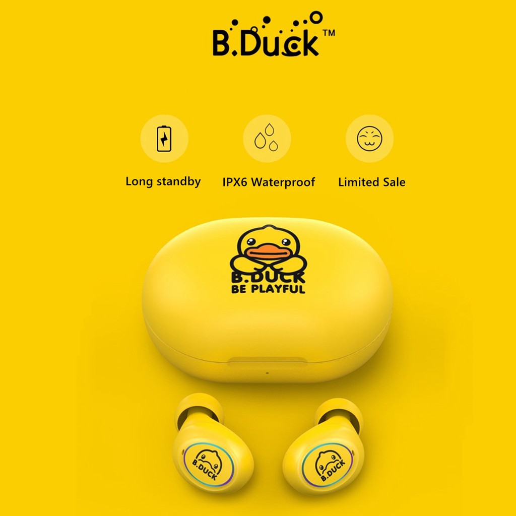 B.duck K3 หูฟังซับวูฟเฟอร์ไร้สาย ขนาดเล็ก ลดเสียงรบกวน TWS Binaural Stealth สําหรับเล่นกีฬา