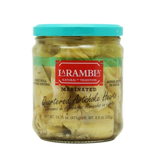 LA RAMBLA MARINATED 415 g. อาติโชคครึ่งซีกในน้ำมันคาโนล่าผสมเครื่องเทศ - LR47