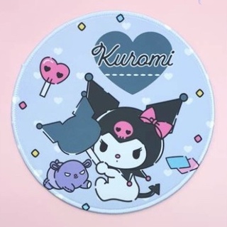 KUROMI PP แผ่นรองเมาส์ แผ่นรองเม้าส์ ลาย KUROMI  ขนาดเส้น้ผ่านศุนย์กลาง 23 cm สวยงามน่าใช้งาน ผลิตจากวัสดุอย่างดี   PMYL