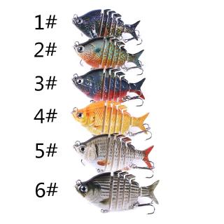 ตกปลาทะเลเหยื่อตกปลาล่ออาหารปลา 6Colors 6.35cm/9.3g Multi-section Painted ABS Plastic Hard Bait 8# With Sharp Hook 3D Simulation Eyes Wobblers Artificial Bionic Bait Sea Fishing Lure Pesca Outdoor Fishing Gear