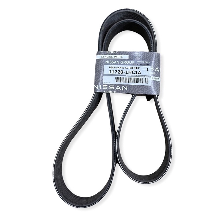 สายพานหน้าเครื่อง NISSAN MARCH ALMERA NOTE HR12DE 7PK1165 สายพานแท้100%