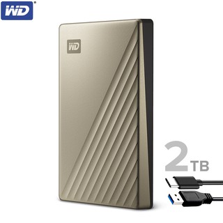 WD External Harddisk 2TB ฮาร์ดดิสก์แบบพกพา My Passport Ultra, Type-C, USB3 HDD 2.5" (WDBC3C0020BGD-WESN) สีทอง ประกัน3ปี