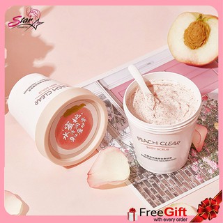 HEYXI PEACH CLEAR BODY SCRUB [200ml.] สครับลูกพีช​ ​ขัดผิวขาว....