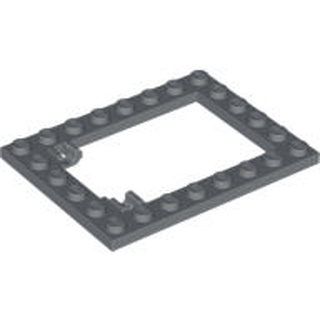 [178] ชิ้นส่วนเลโก้ Lego Part Plate, Modified 6 x 8 Trap Door Frame Horizontal (Long Pin Holders)(92107) ราคา/ชิ้น