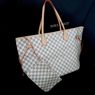 กระเป๋า LVV NEVERFULL DAMIER AZUR GM