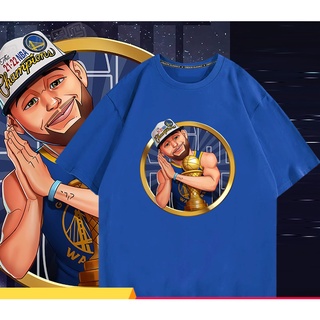 เสื้อยืดผ้าฝ้าย เสื้อยืดแขนสั้น ผ้าฝ้าย ทรงหลวม ลาย NBA FMVP Stephen curry ใส่สบาย แฟชั่นสไตล์ฮิปฮอป 2022L XL S-4XL