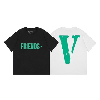 เสื้อยืดพิมพ์ลายprintingเสื้อยืดแขนสั้นลําลอง ผ้าฝ้าย พิมพ์ลาย FRIENDS ขนาดใหญ่ สีเขียว สไตล์คลาสสิก สําหรับผู้ชาย และผู