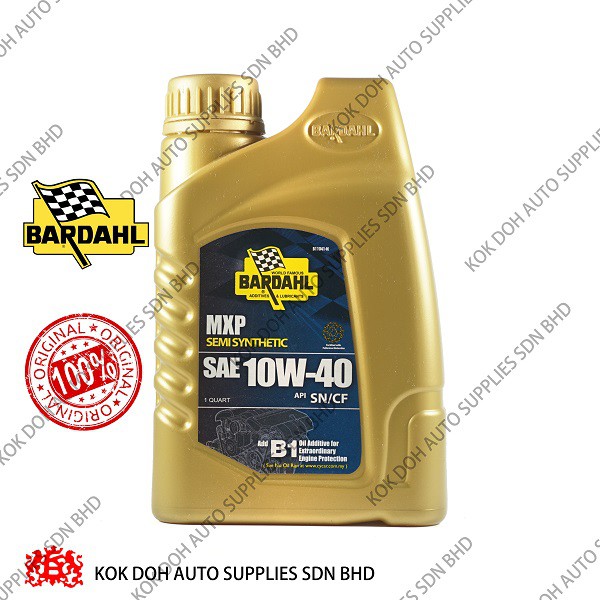 MINYAK ENJIN SEPARUH SINTETIK BARDAHL EMI SYNTHETIC ENGINE OIL SAE 10W-40 [1L] / V22350