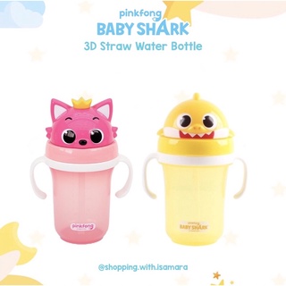 Ori korea pinkfong แก้วน้ําสเตนเลส มีหลอดดูด 2 ขวด