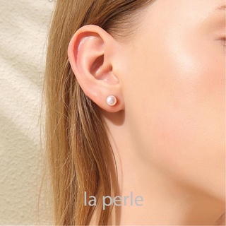 la perle pearl earrings ตุ้มหูไข่มุกแท้ เงินแท้