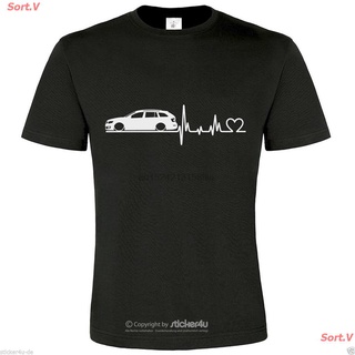 Sort.V 2021 เสื้อยืดแฟชั่นฤดูร้อน (T46S) ลาย Motiv Herzschlag Skoda Octavia 5E Kombi สําหรับผู้ชาย เสื้อยืดพิมพ์ลาย