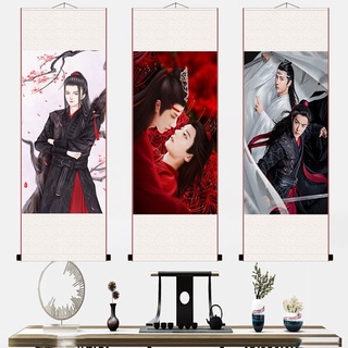 Xiao Zhan Wang Yibo ภาพจิตรกรรมลาย Chen Qingling Scroll สําหรับติดตกแต่งผนังบ้าน