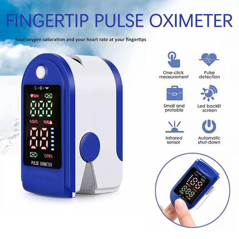 พร้อมส่ง🇹🇭🇹🇭 เครื่องวัดออกซิเจนปลายนิ้ว วัดออกซิเจนในเลือด และ ตรวจวัดชีพจรปลายนิ้ว Fingertip pulse oximet LK87