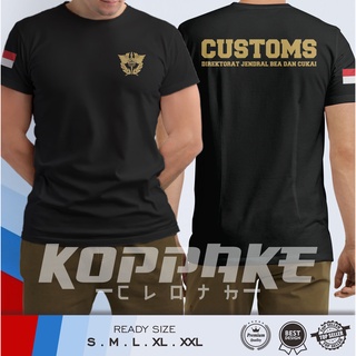 เสื้อยืด พิมพ์ลาย CUSTOMS สไตล์อินโดนีเซีย