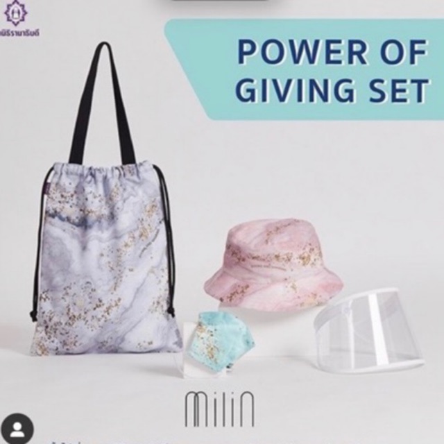 ถุงผ้า หมวกปีกรอบ หน้ากาก เจนสุดา ปฏิญญา มิลิน Milin POEM Patinya JaneSuda Vickteerut Ramafoundation