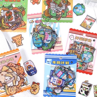 สติ๊กเกอร์ลายการ์ตูนสําหรับตกแต่งโทรศัพท์มือถือไดอารี่ 40ชิ้น/แพ็ค